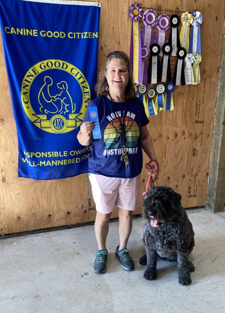 Jennifer and Boo with new CGC ribbon